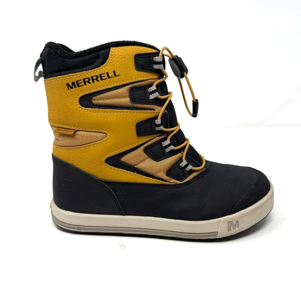 Merrell Kids Snow Ridge Waterproof Insulated‎ Winter Boots Yellow Black Size 3Y